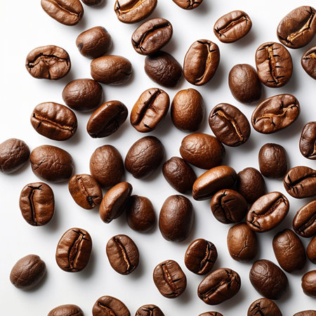 Photo of coffee beans background decorationの素材