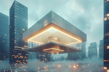 Futuristic building architectureの素材