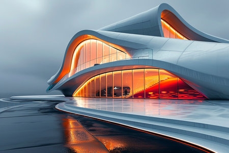 Futuristic building architectureの素材