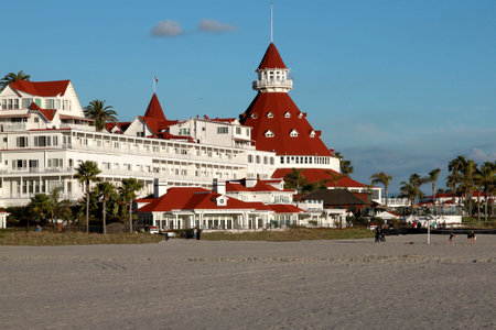 luxury resort hotel del coronado in san diegoのeditorial素材