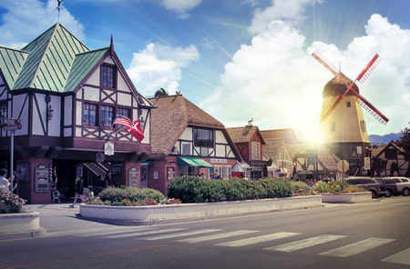 Solvang Danish village in Santa Barbara county in Californiaのeditorial素材
