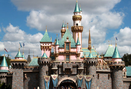 princess castle in disneyland, los angeles california. The picture was taken on Apr 9, 2011.のeditorial素材