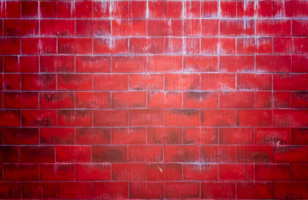 Red wall brick backgroundの写真素材