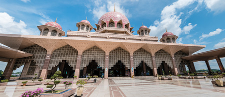 Putrajaya Mosque in Malaysia panorama viewのeditorial素材