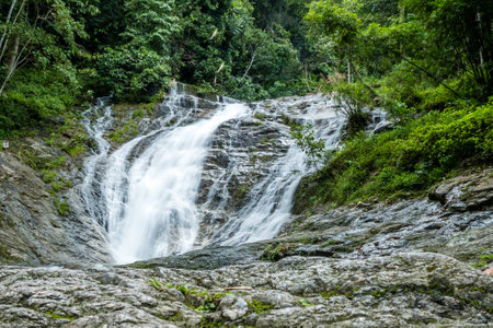 waterfall in cameron highland Malaysiaの写真素材