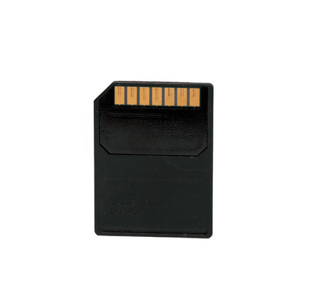 capacious memory flash card isolated on backgroundの写真素材