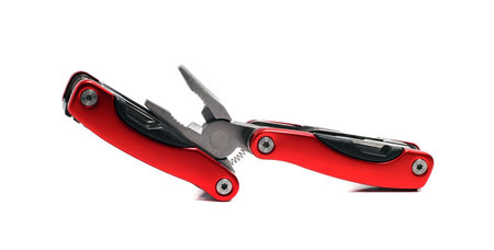 pocket multi tool pliers with red handles