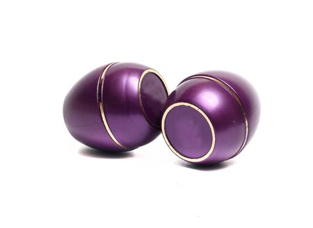 small violet container of cosmetic means on a white backgroundの写真素材