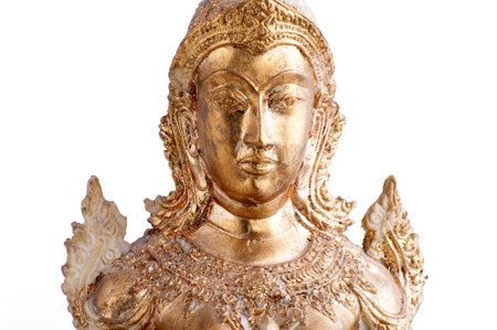Picture of a gold statue. Nice details and view