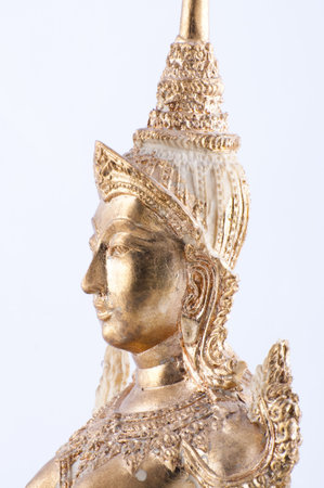 Picture of a gold statue. Nice details and view