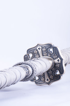 Picture of a samurai´s sword with nice details.の写真素材