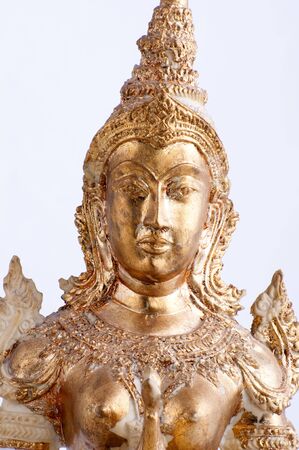 Picture of a gold statue. Nice details and viewの写真素材