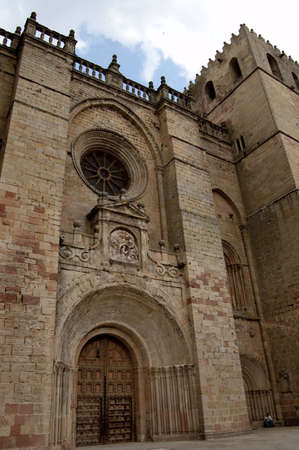 Picture of a castle and ruins in Europe.の写真素材