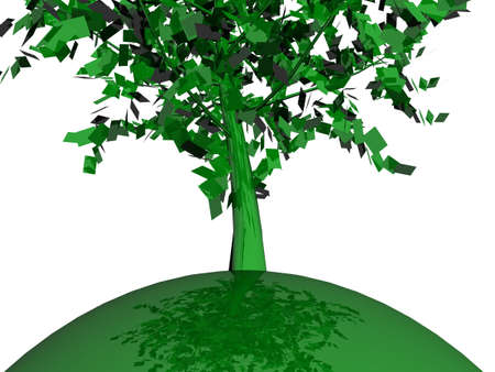 Tree´s illustration over white backgroundの写真素材