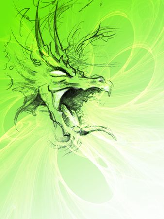 Paint of a dragon.の写真素材
