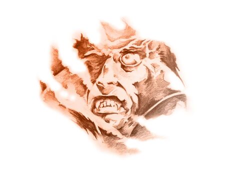 Paint of a Vampire. Nice colors over background.の写真素材
