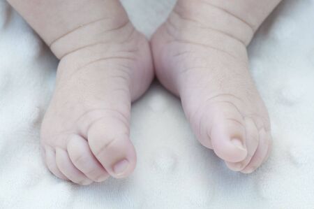 Picture of a new born foot.の写真素材