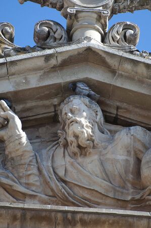 Classic sculpturesÂ´ picture over color background.の写真素材