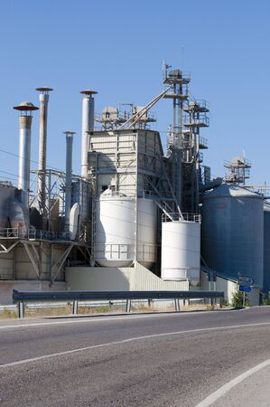 Picture of an industry landscape with great clouds and materialsの写真素材