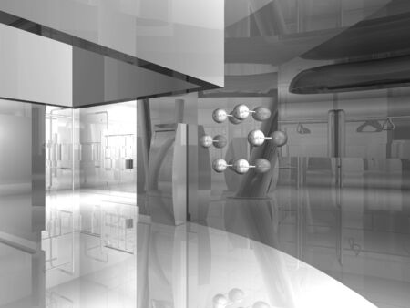 Room´s illustration with shine and glossy effects.の写真素材