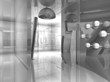 Room´s illustration with shine and glossy effects.の写真素材