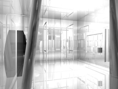 Room´s illustration with shine and glossy effects.の写真素材
