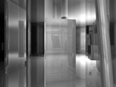 Room´s illustration with shine and glossy effects.の写真素材