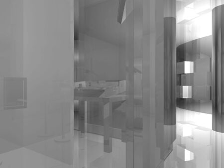 Room´s illustration with shine and glossy effects.の写真素材