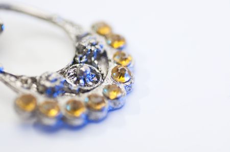 Jewels picture over white background. Close-up.Isolatedの写真素材