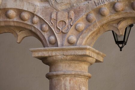Classic sculpture picture with nice textures. Renaissance style. の写真素材