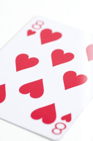 Poker cards picture over white background.の写真素材