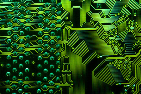 circuit  picture with details and light effects.