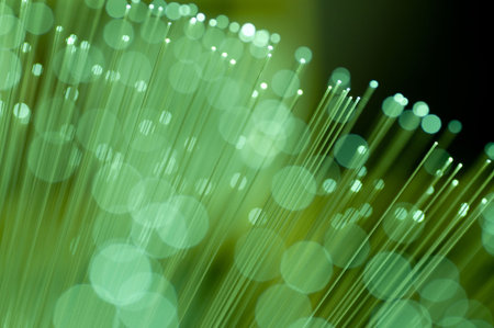 Optical fiber picture with details and light effects.の写真素材