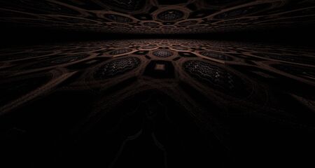 Horizon fractal, abstract landscape.の写真素材
