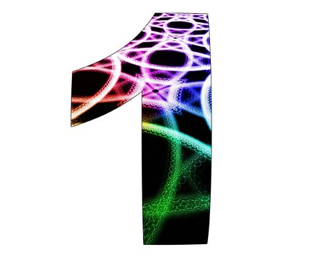 1  number with abstract designの写真素材