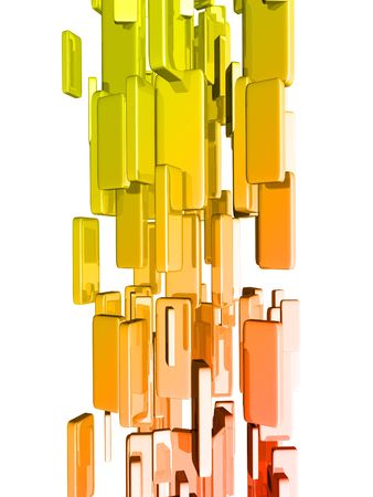 3d cubes with glossy light effectsの写真素材