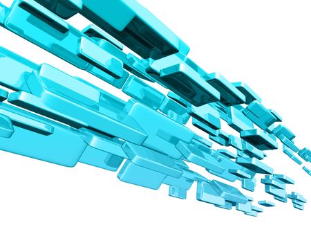 3d cubes with glossy light effectsの写真素材