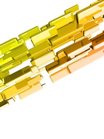 3d cubes with glossy light effectsの写真素材