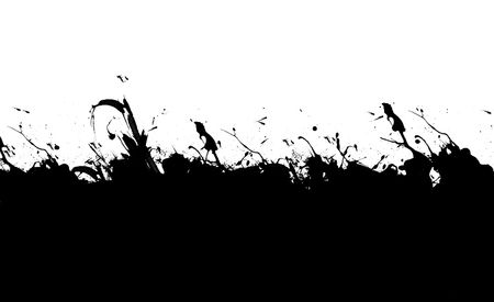 black ink stainsの写真素材