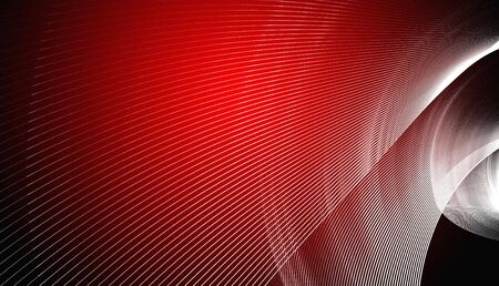 Abstract red waves and random circles, backgroundの写真素材