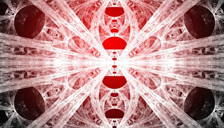 Abstract red waves and random circles, backgroundの写真素材