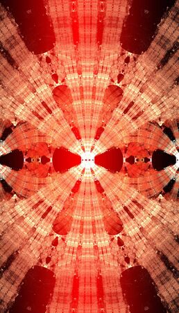 Abstract red waves and random circles, backgroundの写真素材