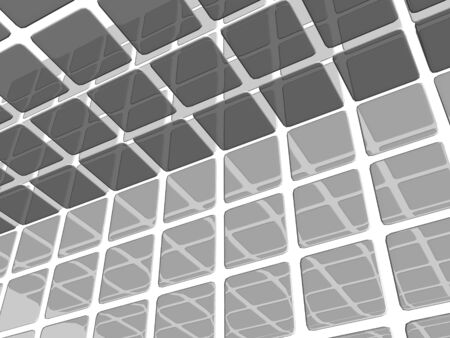 Grey dimensional shapes with highlights and reflectionsの写真素材