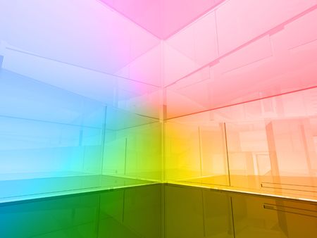 conceptual architecture, open space of colorsの写真素材
