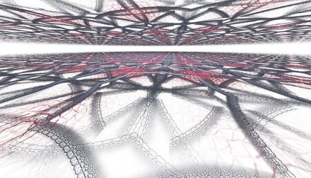 Abstract colorful waves and random circles, backgroundの写真素材