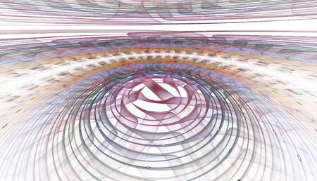 Abstract colorful waves and random circles, backgroundの写真素材