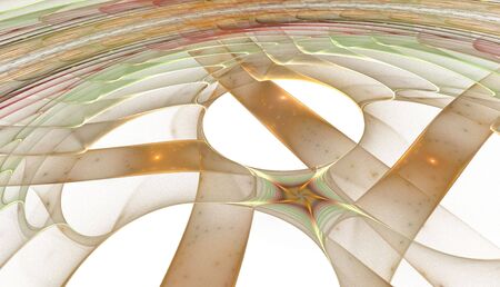 Abstract colorful waves and random circles, backgroundの写真素材