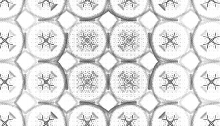 Abstract black and white waves and random circlesの写真素材