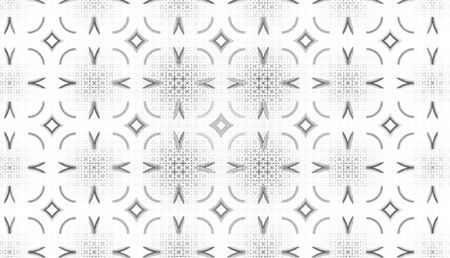 Abstract black and white waves and random circlesの写真素材