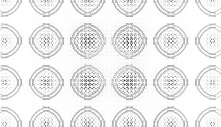 Abstract black and white waves and random circlesの写真素材